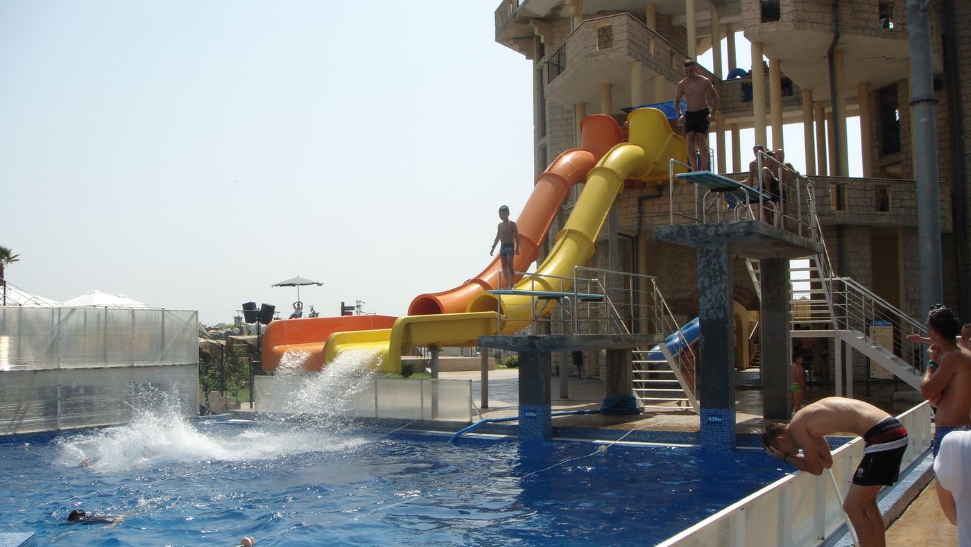 Large slide complex at Aquapark Nessebar near Ravda