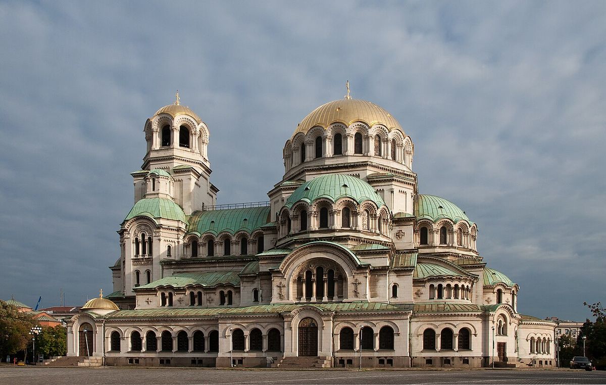 The Alexander Nevsky Cathedral in central Sofia, the largest Orthodox cathedral in the Balkans, the most iconic landmark of the Bulgarian capital